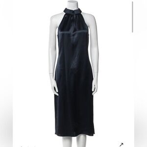 Frame Midnight Blue Halter Midi Dress